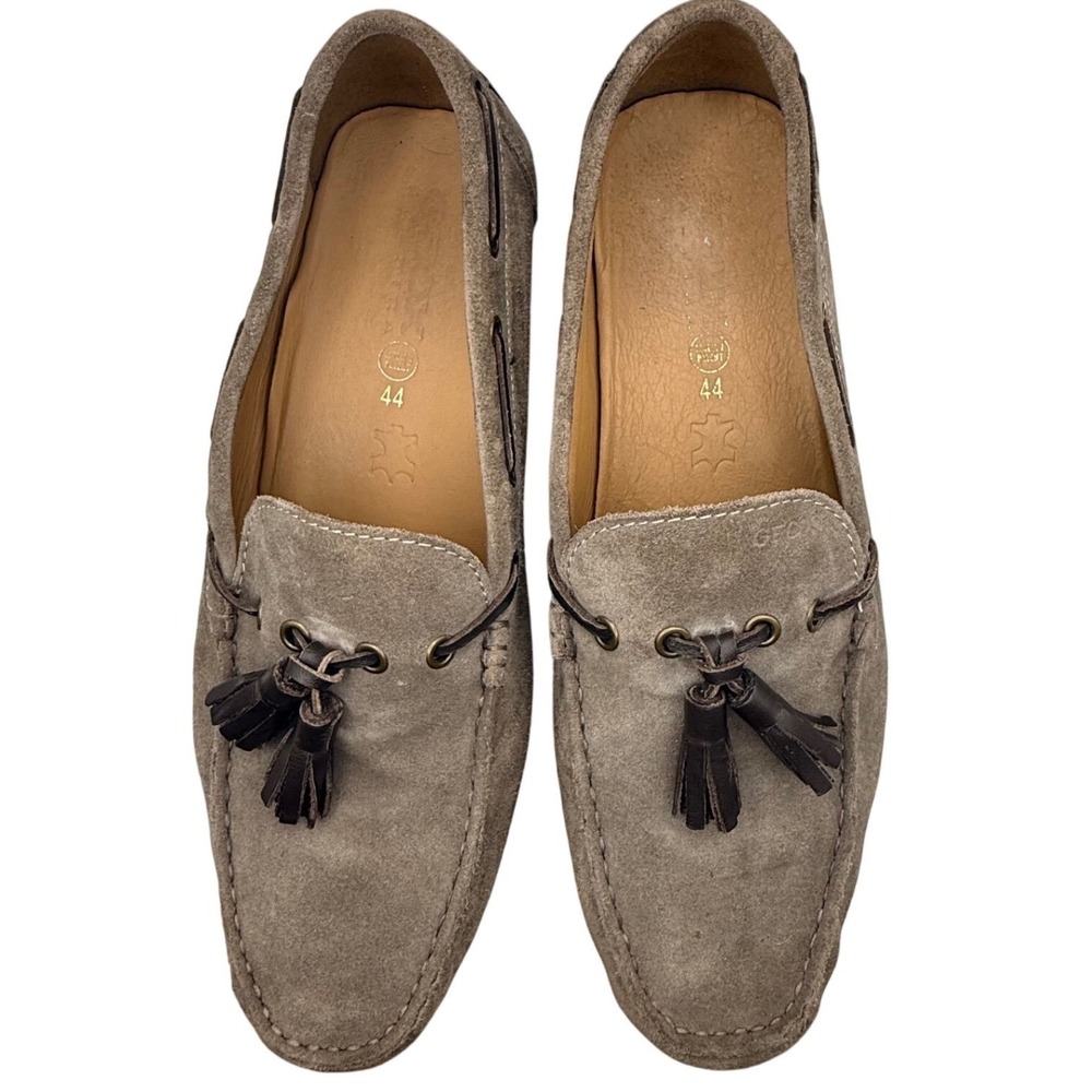 Geox Respira Mens Taupe Suede Tassel‎ Loafers Driving Shoes Size 44 EU
